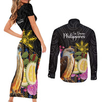 Kadayawan Philippines Couples Matching Short Sleeve Bodycon Dress and Long Sleeve Button Shirt Filipino Eagle Happy 39th Anniversary