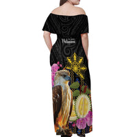 Kadayawan Philippines Off Shoulder Maxi Dress Filipino Eagle Happy 39th Anniversary
