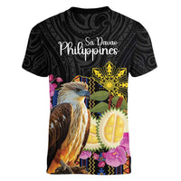 Kadayawan Philippines Women V-Neck T-Shirt Filipino Eagle Happy 39th Anniversary