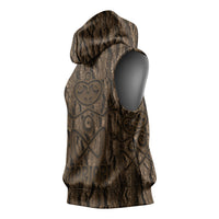Kioranga Moriori New Zealand Sleeveless Hoodie Kopi Rakau Carving Art LT14 - Polynesian Pride