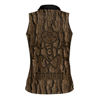 Kioranga Moriori New Zealand Women Sleeveless Polo Shirt Kopi Rakau Carving Art LT14 - Polynesian Pride