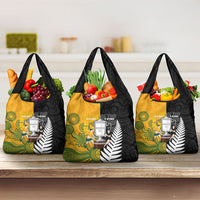 New Zealand Australia Rugby Bledisloe 2026 Grocery Bag Champion Trophy Maori Aboriginal Art LT14 3-pack One Size Multicolor - Polynesian Pride