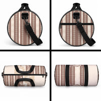 Swimming With Humpback Whales Season Tonga Duffle Bag Tongan Tofuaa Ngatu Pattern Brown