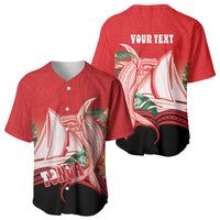 Vavau Sailing Festival Tonga Personalised Baseball Jersey Humpback Whale Sailboat Tropical Vibes LT14 - Polynesian Pride