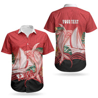 Vavau Sailing Festival Tonga Personalised Couples Matching Tank Maxi Dress and Hawaiian Shirt Humpback Whale Sailboat Tropical Vibes LT14 - Polynesian Pride