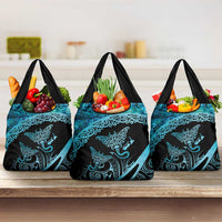 New Zealand Stingray Grocery Bag Aotearoa Whai With Maori Paua Shell