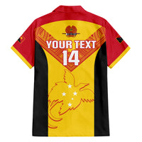 Custom Papua New Guinea Rubgby Family Matching Off Shoulder Long Sleeve Dress and Hawaiian Shirt Pacific 2023 Go PNG Kumuls LT14 - Polynesian Pride