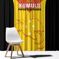 Papua New Guinea Rubgby Window Curtain Pacific 2023 Go PNG Kumuls LT14 - Polynesian Pride