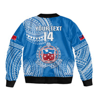 Custom Samoa Rugby Bomber Jacket Pacific 2023 Go Toa Samoa LT14 - Polynesian Pride