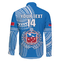 Custom Samoa Rugby Family Matching Long Sleeve Bodycon Dress and Hawaiian Shirt Pacific 2023 Go Toa Samoa LT14 - Polynesian Pride