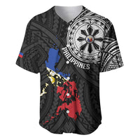 Philippines Strong Baseball Jersey Filipino Map Polynesian Tattoo - Polynesian Pride