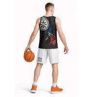 Philippines Strong Basketball Jersey Filipino Map Polynesian Tattoo - Polynesian Pride