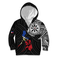 Philippines Strong Kid Hoodie Filipino Map Polynesian Tattoo - Polynesian Pride