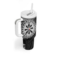 Philippines Strong Tumbler With Handle Filipino Map Polynesian Tattoo - Polynesian Pride