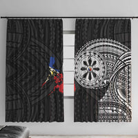 Philippines Strong Window Curtain Filipino Map Polynesian Tattoo - Polynesian Pride