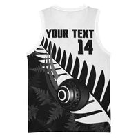 New Zealand Lawn Bowls Custom Basketball Jersey Aotearoa Silver Fern - Polynesian Pride