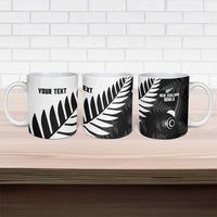 New Zealand Lawn Bowls Custom Ceramic Mug Aotearoa Silver Fern - Polynesian Pride
