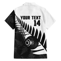 New Zealand Lawn Bowls Custom Family Matching Short Sleeve Bodycon Dress and Hawaiian Shirt Aotearoa Silver Fern LT14 - Polynesian Pride