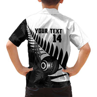 New Zealand Lawn Bowls Custom Family Matching Summer Maxi Dress and Hawaiian Shirt Aotearoa Silver Fern LT14 - Polynesian Pride