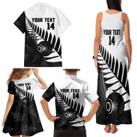 New Zealand Lawn Bowls Custom Family Matching Tank Maxi Dress and Hawaiian Shirt Aotearoa Silver Fern LT14 - Polynesian Pride