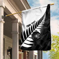 New Zealand Lawn Bowls Custom Garden Flag Aotearoa Silver Fern - Polynesian Pride