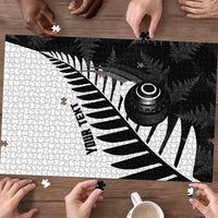 New Zealand Lawn Bowls Custom Puzzle Aotearoa Silver Fern - Polynesian Pride