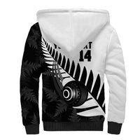 New Zealand Lawn Bowls Custom Sherpa Hoodie Aotearoa Silver Fern - Polynesian Pride