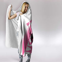 New Zealand Lawn Bowls Breast Cancer Custom Hooded Blanket Aotearoa Maori Silver Fern Pink Ribbon - Polynesian Pride