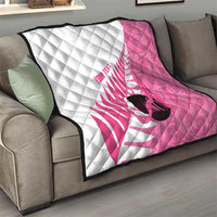 New Zealand Lawn Bowls Breast Cancer Custom Quilt Aotearoa Maori Silver Fern Pink Ribbon - Polynesian Pride