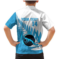New Zealand Lawn Bowls Prostate Cancer Custom Family Matching Mermaid Dress and Hawaiian Shirt Aotearoa Maori Silver Fern Blue Ribbon LT14 - Polynesian Pride