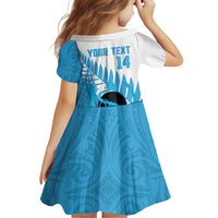 New Zealand Lawn Bowls Prostate Cancer Custom Family Matching Off Shoulder Maxi Dress and Hawaiian Shirt Aotearoa Maori Silver Fern Blue Ribbon LT14 - Polynesian Pride