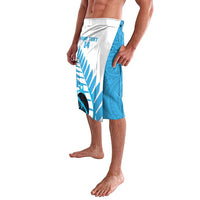 New Zealand Lawn Bowls Prostate Cancer Custom Lavalava Aotearoa Maori Silver Fern Blue Ribbon - Polynesian Pride