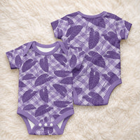 Purple Hawaii Kalo Palaka Motifs Baby Onesie Hawaiian Taro Leaves Elegant Vibes