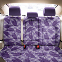 Purple Hawaii Kalo Palaka Motifs Back Car Seat Cover Hawaiian Taro Leaves Elegant Vibes LT14 - Polynesian Pride
