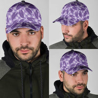 Purple Hawaii Kalo Palaka Motifs Classic Cap Hawaiian Taro Leaves Elegant Vibes
