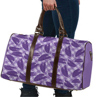 Purple Hawaii Kalo Palaka Motifs Travel Bag Hawaiian Taro Leaves Elegant Vibes LT14 - Polynesian Pride