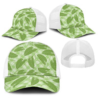 Green Hawaii Kalo Palaka Motifs Baseball Net Cap Hawaiian Taro Leaves Elegant Vibes