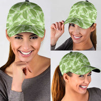Green Hawaii Kalo Palaka Motifs Classic Cap Hawaiian Taro Leaves Elegant Vibes