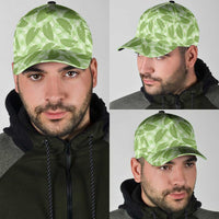 Green Hawaii Kalo Palaka Motifs Classic Cap Hawaiian Taro Leaves Elegant Vibes