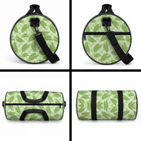Green Hawaii Kalo Palaka Motifs Duffle Bag Hawaiian Taro Leaves Elegant Vibes
