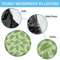 Green Hawaii Kalo Palaka Motifs Spare Tire Cover Hawaiian Taro Leaves Elegant Vibes LT14 - Polynesian Pride