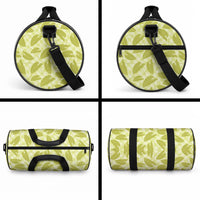Lime Green Hawaii Kalo Palaka Motifs Duffle Bag Hawaiian Taro Leaves Elegant Vibes