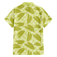 Lime Green Hawaii Kalo Palaka Motifs Family Matching Off Shoulder Maxi Dress and Hawaiian Shirt Hawaiian Taro Leaves Elegant Vibes LT14 - Polynesian Pride