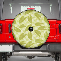 Lime Green Hawaii Kalo Palaka Motifs Spare Tire Cover Hawaiian Taro Leaves Elegant Vibes LT14 - Polynesian Pride