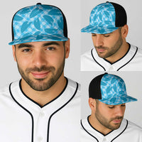 Blue Hawaii Kalo Palaka Motifs Baseball Net Cap Hawaiian Taro Leaves Elegant Vibes
