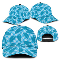 Blue Hawaii Kalo Palaka Motifs Classic Cap Hawaiian Taro Leaves Elegant Vibes