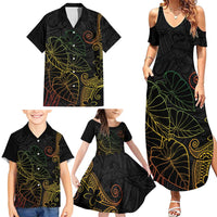 Aloha Hawaii Kalo Family Matching Summer Maxi Dress and Hawaiian Shirt Reggae Taro Polynesian Pattern - Polynesian Pride