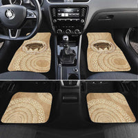 Tonga Skink Kava Bowl Car Mats Vintage Tongan Ngatu Pattern