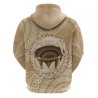 Tonga Skink Kava Bowl Hoodie Vintage Tongan Ngatu Pattern