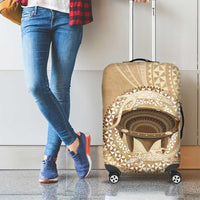 Tonga Skink Kava Bowl Luggage Cover Vintage Tongan Ngatu Pattern